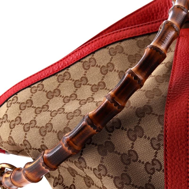 Gucci Diana Bamboo Shoulder Bag GG Canvas Medium - 7