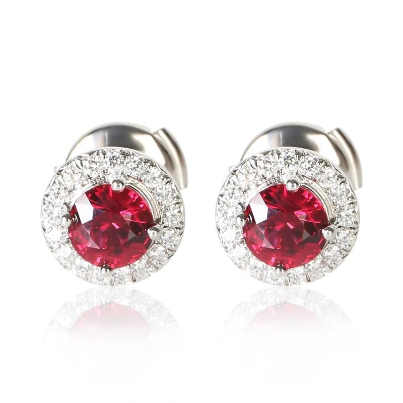 Tiffany & Co. Platinum Ruby and Diamond Soleste Earrings - 3