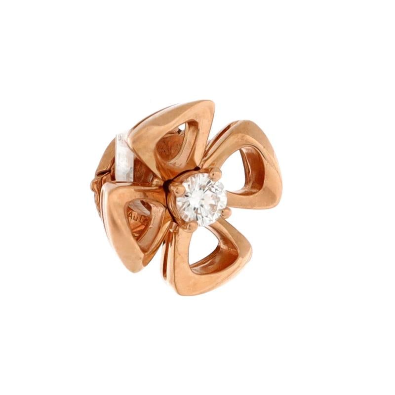 Bvlgari Fiorever Stud Earrings 18K Rose Gold with Diamond - 3