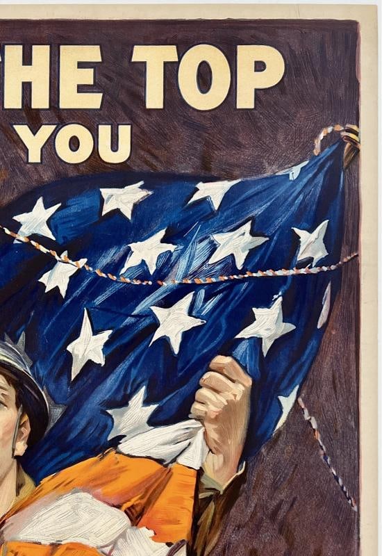 Original Vintage Poster OVER THE TOP FOR YOU THIRD LIBERTY LOAN War WWI USA OL - 3