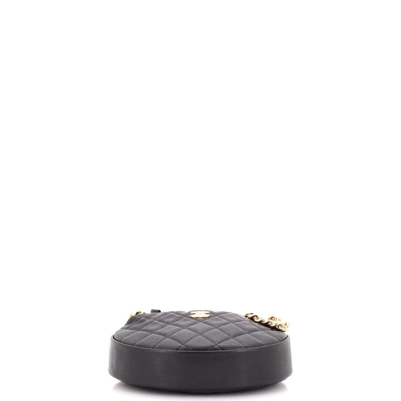 Chanel Double Chain Bow Hobo Pouch Quilted Caviar Mini - 4