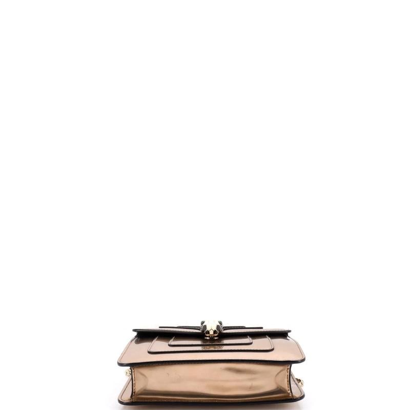 Bvlgari Serpenti Forever Square Shoulder Bag Metallic Leather Small - 5