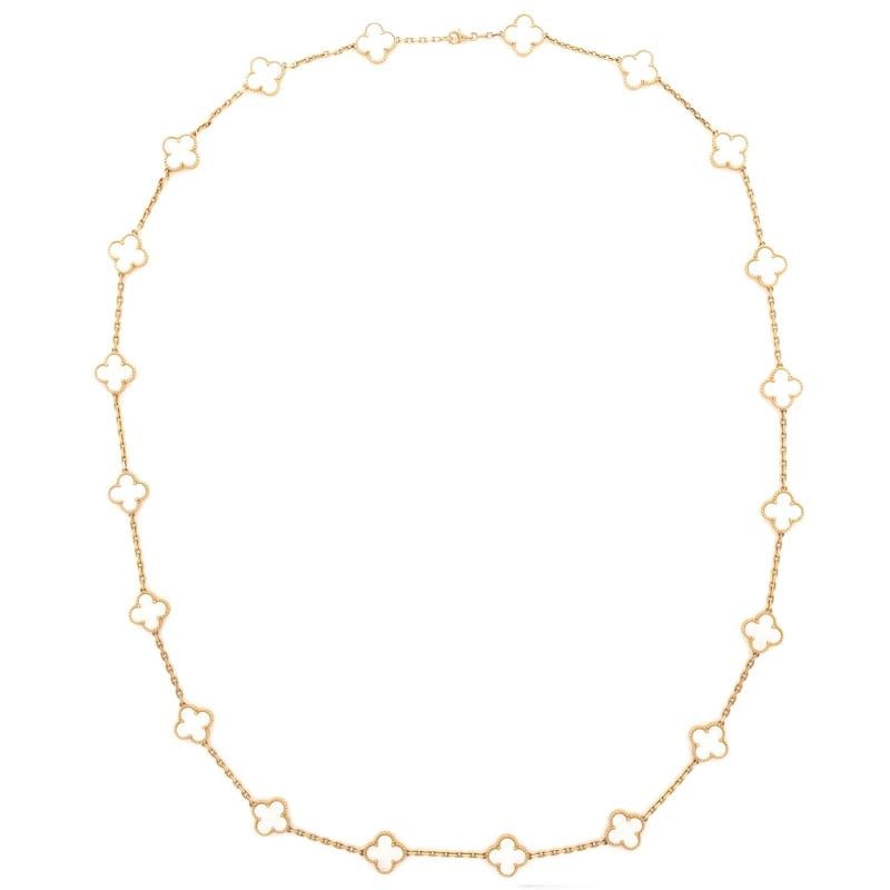 Van Cleef & Arpels Vintage Alhambra 20 Motifs Necklace 18K Yellow Gold - 2