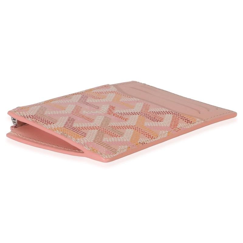 Goyard Pink Goyardine Canvas Bourbon Zip Card Holder - 5