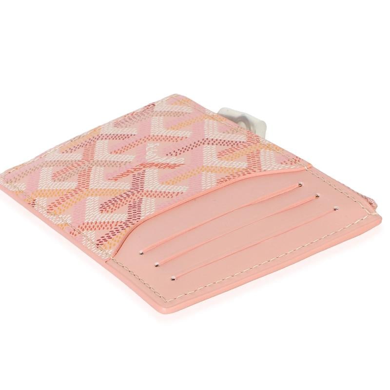 Goyard Pink Goyardine Canvas Bourbon Zip Card Holder - 7