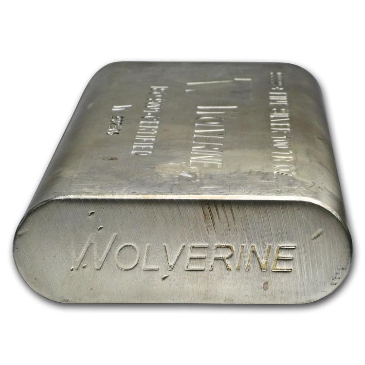 100 oz Silver Bar - Wolverine (Extruded) - 3