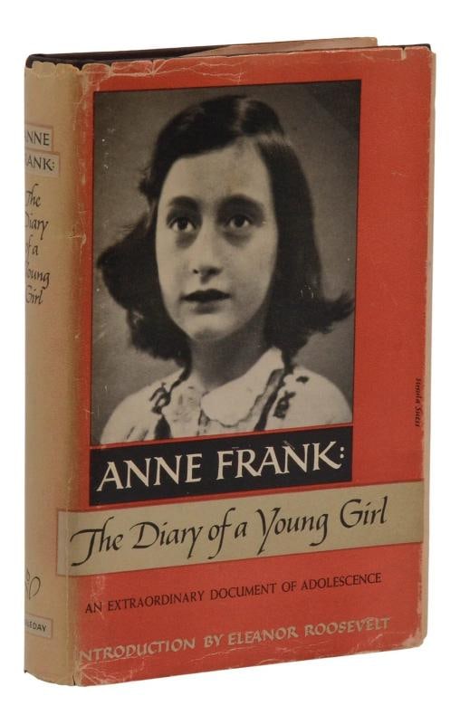 The Diary of a Young Girl ~ by ANNE FRANK ~ First Edition ~ 1st Edition 1952 (1 of 7)