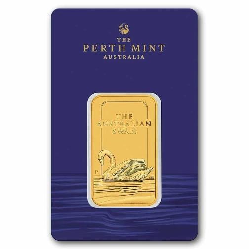 1 oz Gold Bar - Perth Mint Swan (In Assay): Brand: Perth Mint,MPN: 331577,Year: N/A,Fineness: 0.9999,Denomination: N/A,Circulated/Uncirculated: None,Certification: Uncertified,Country of Origin: Australia