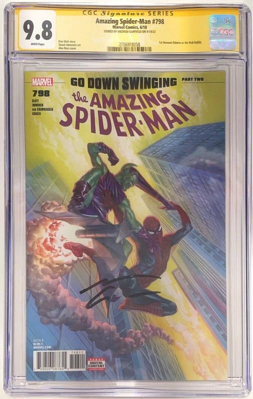 CGC Signature Series Graded 9.8 Amazing Spider-Man 798 Signed by Andrew Garfield: Original/Reproduction: Original,Industry: Movies,Country of Origin: United States