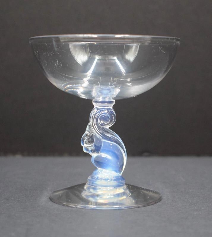 5 Pcs. Libbey Nash Silhouette Stemware- Cat, Kangaroo, Squirrel, Bear & Monkey - 4
