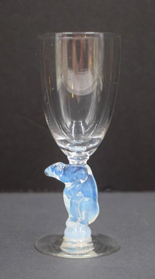 5 Pcs. Libbey Nash Silhouette Stemware- Cat, Kangaroo, Squirrel, Bear & Monkey - 5