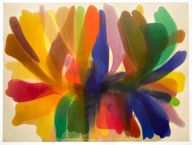 MORRIS LOUIS OFFSET LITHOGRAPH PRINT MODERNIST POSTER-POINT OF TRANQUILITY 1959: MEASURES 36" W X 28" H, WITH AN IMAGE AREA OF 32" W X 24". Condition: Used,Country of Origin: United States,Artist: Morris Louis,Unit of Sale: Single Piece,Size: Large,Signed: No,Title: " Point of
