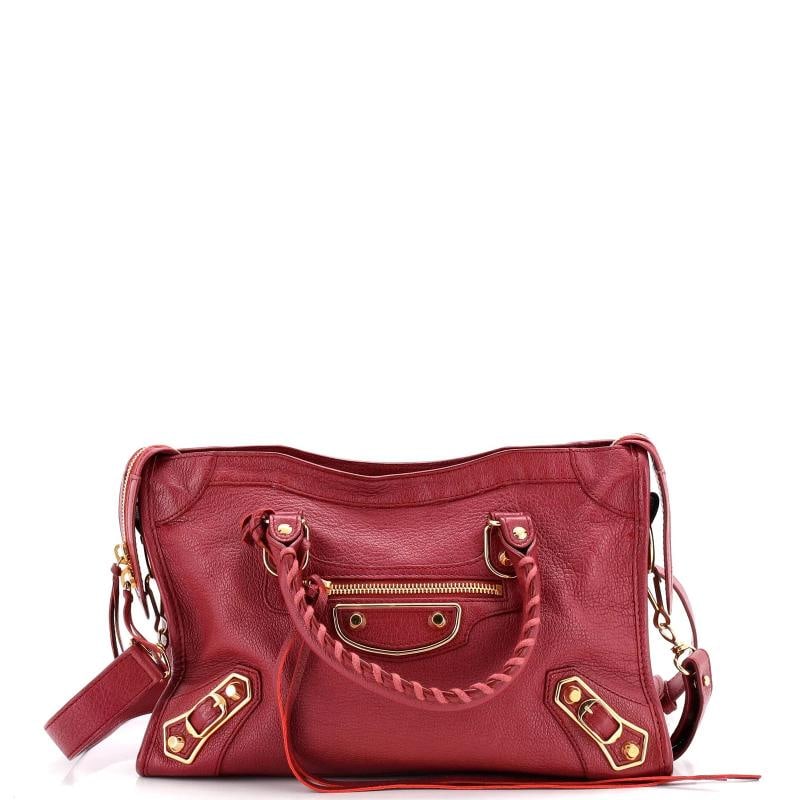 Balenciaga City Classic Metallic Edge Bag Leather Small: Accessories: Mirror, With Strap Measurements: Handle Drop 3.5", Height 8", Width 12", Depth 4", Strap Drop 20.5". Condition: Pre-owned - Good,Brand: Balenciaga,Exterior Material: Leather,Style: