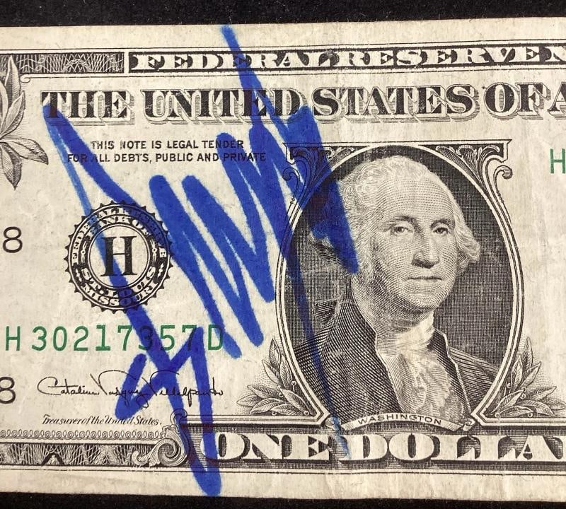 Donald Trump Signed Currency $1 Bill (JSA LOA) - 2