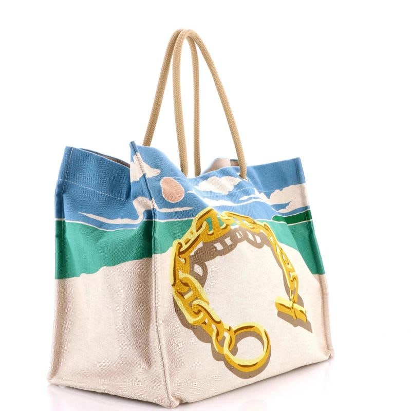 Hermes Beach Bag Printed Canvas - 2