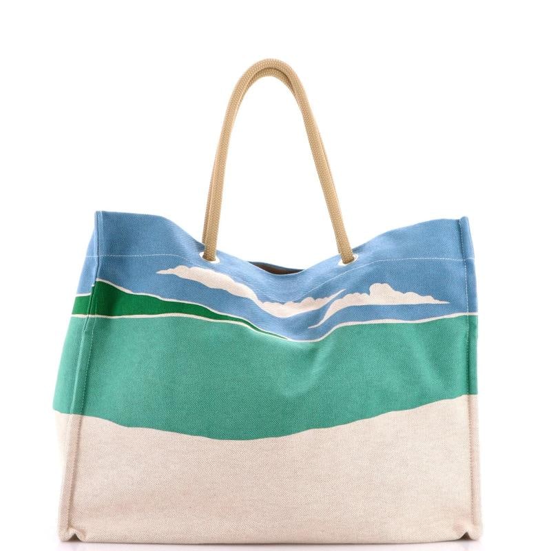 Hermes Beach Bag Printed Canvas - 3