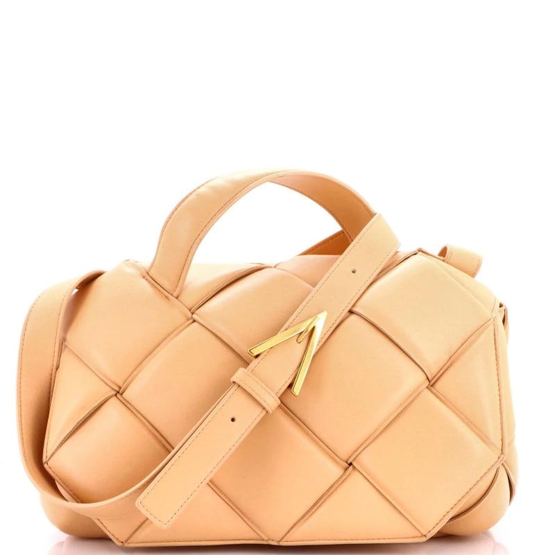 Bottega Veneta Top Handle Shoulder Bag Padded Maxi Intrecciato Leather: Measurements: Handle Drop 2", Height 6", Width 11.5", Depth 4.5", Strap Drop 18-22" . Condition: Pre-owned - Good,Brand: Bottega Veneta,Exterior Material: Leather,Style: Shoulder Bags,Exterior Color: