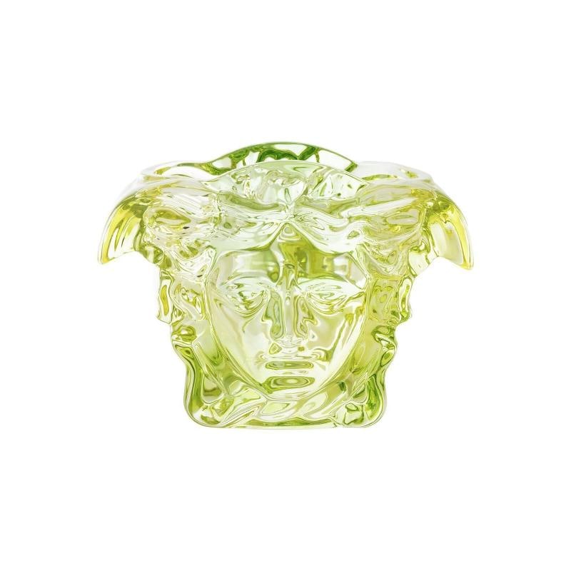 Versace Rosenthal Medusa Grande Vase H. 19 cm (7.48") Yellow-Green, in Crystal: Condition: New: A brand-new, unused, unopened, undamaged item in its original packaging (where packaging is ... Brand: Versace,Origin: Rosenthal,Type: Art Vase,Color: yellow-green,Material: Crystal,Co