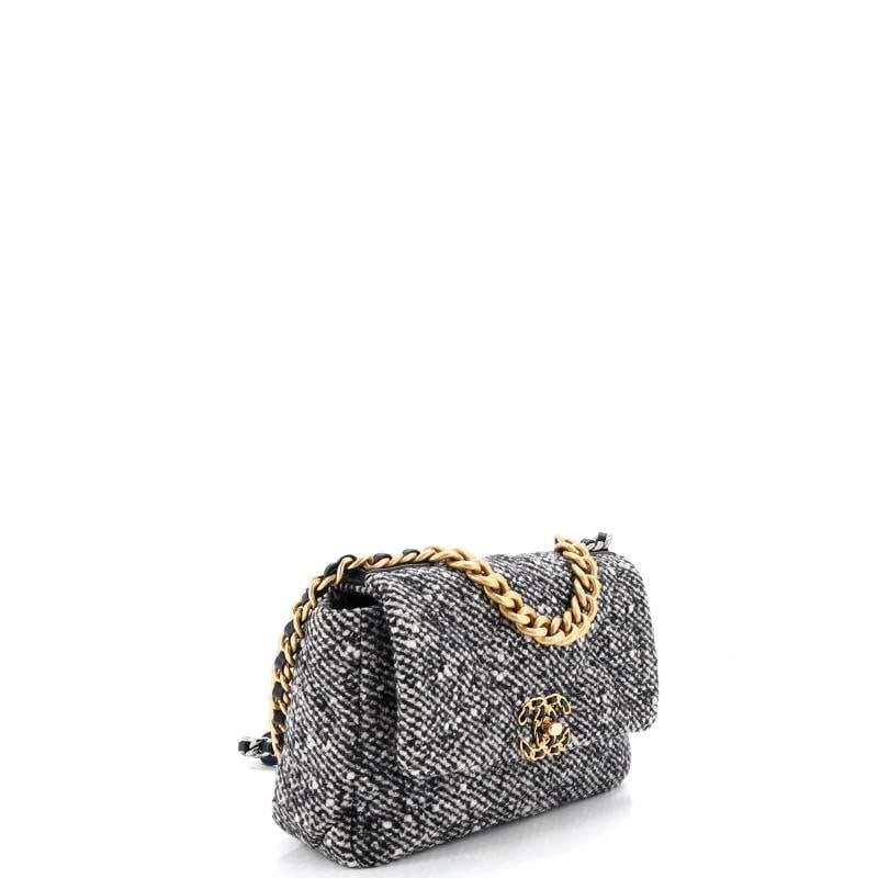 Chanel 19 Flap Bag Quilted Wool Medium - 2