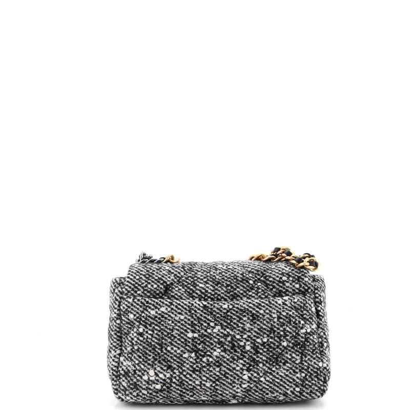 Chanel 19 Flap Bag Quilted Wool Medium - 3