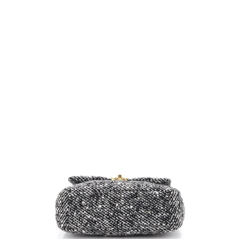 Chanel 19 Flap Bag Quilted Wool Medium - 4