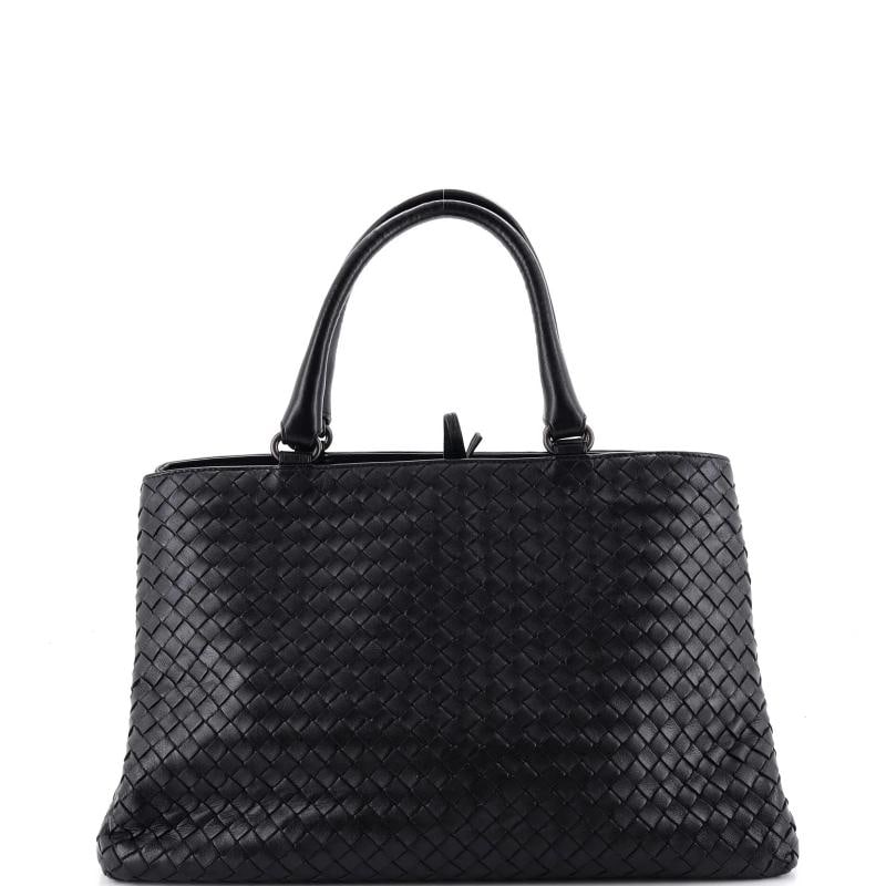 Bottega Veneta Milano Tote Intrecciato Nappa Large: Condition: Pre-owned - Good,Brand: Bottega Veneta,Exterior Material: Leather,Style: Totes,Exterior Color: Navy Blue,Department: Women,Size: Large,Accessories: Mirror