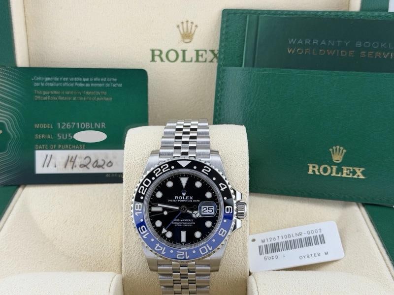 Rolex GMT Master II Batgirl 126710BLNR Black Blue Bezel Steel Jubilee Box Paper: Condition: Pre-owned - Excellent,Bezel Color: Black, Blue,Year Manufactured: 2020-Now,Band/Strap: Rolex Jubilee,Case Color: Silver,Department: Men,Bezel Type: GMT/Dual Time,Watch Shape: Round,Style: L