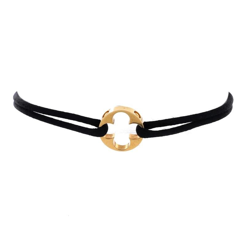 Louis Vuitton Empreinte Bracelet Silk Cord with 18K Yellow Gold: Condition: Pre-owned - Good,Brand: Louis Vuitton,Main Stone: Unknown,Metal: 18K Yellow Gold,Metal Purity: 18K,Style: Bracelet,Type: Bracelet,Color: Yellow Gold,Material: 18K Yellow Gold, Silk