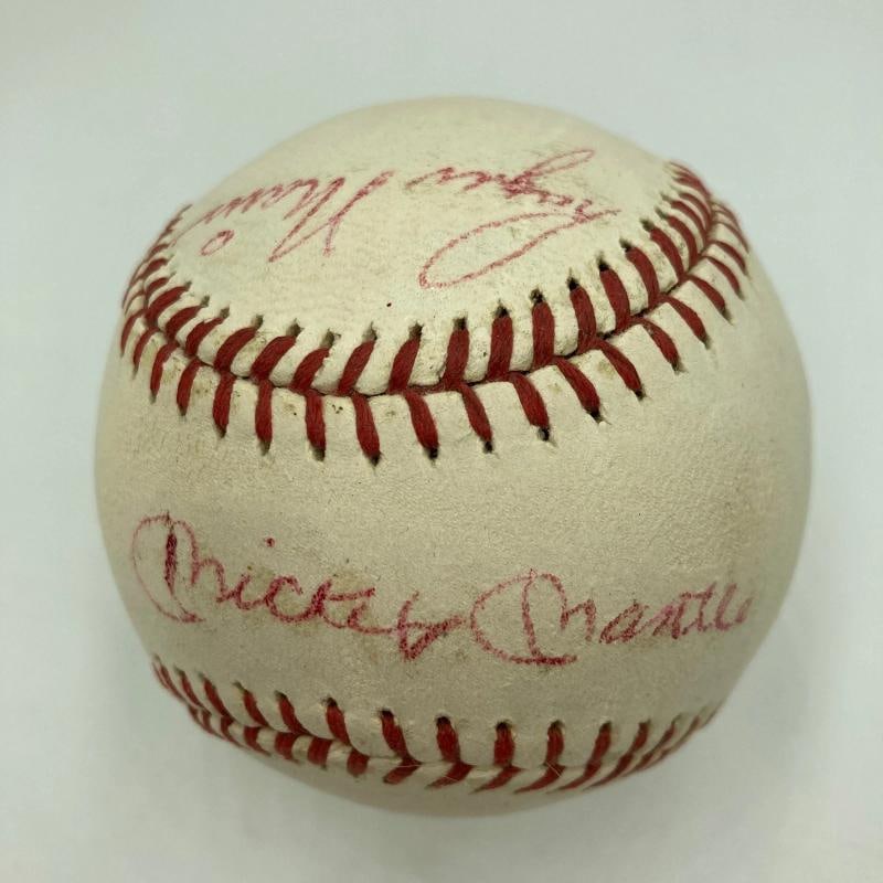 Mickey Mantle & Roger Maris Signed 1960's American League Cronin Baseball JSA (1 of 10)