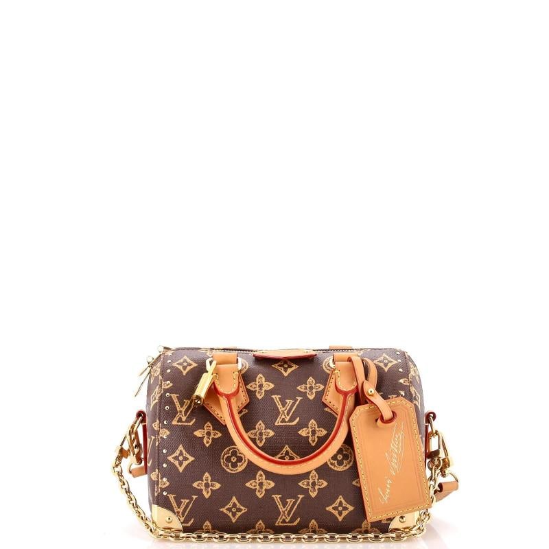 Louis Vuitton Speedy Trunk Bag Monogram Origine Canvas 20: Condition: Pre-owned - Excellent,Brand: Louis Vuitton,Exterior Material: Canvas Coated,Style: Cross Body Bags,Exterior Color: Brown,Department: Women,Size: Mini,Accessories: Detachable Strap