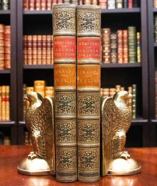1822 Memoires Last Ten Years of George the 2nd 1st Edition Horace Walpole: Binding: Leather,Place of Publication: London,Language: English,Signed: No,Special Attributes: 1st Edition, Lg. Quarto, Fine Leather Bindings, Great Condition, Over 200 Years Old,Author: Horace Walpol
