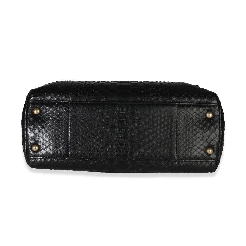 Chanel Black Python Medium Coco Top Handle Bag - 9