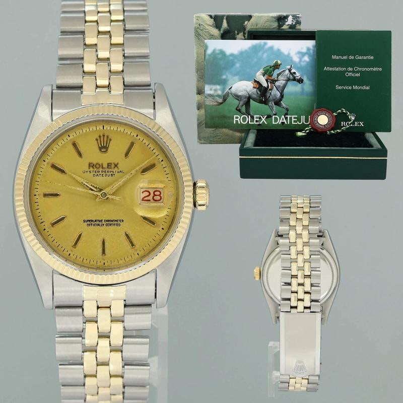 1959 Vintage Rolex Datejust 6605 Yellow Gold Two Tone Jubilee Champagne Watch: Condition: Pre-owned - Excellent,Brand: Rolex,Department: Unisex Adults,Type: Wristwatch,Model: Ladies Rolex,Reference Number: 6605,With Original Box/Packaging: Yes,With Papers: No,Customized: No,Coun
