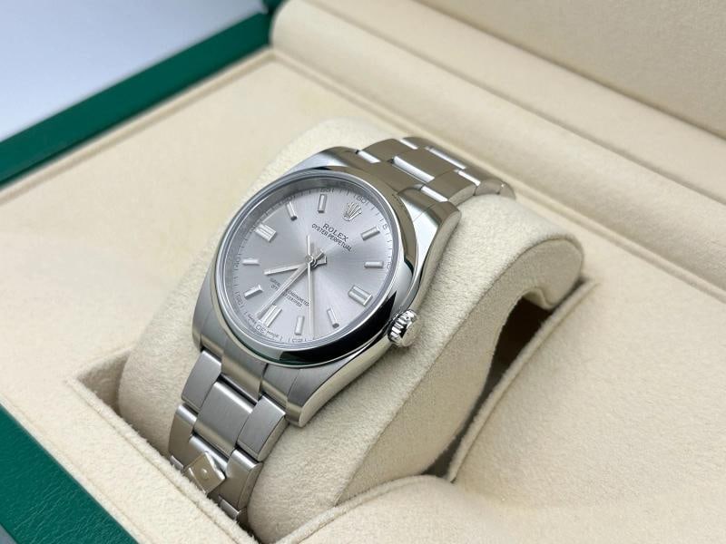 Rolex Oyster Perpetual 116000 DOMINO'S 36mm Silver Dial Steel Box Paper 2019 - 4