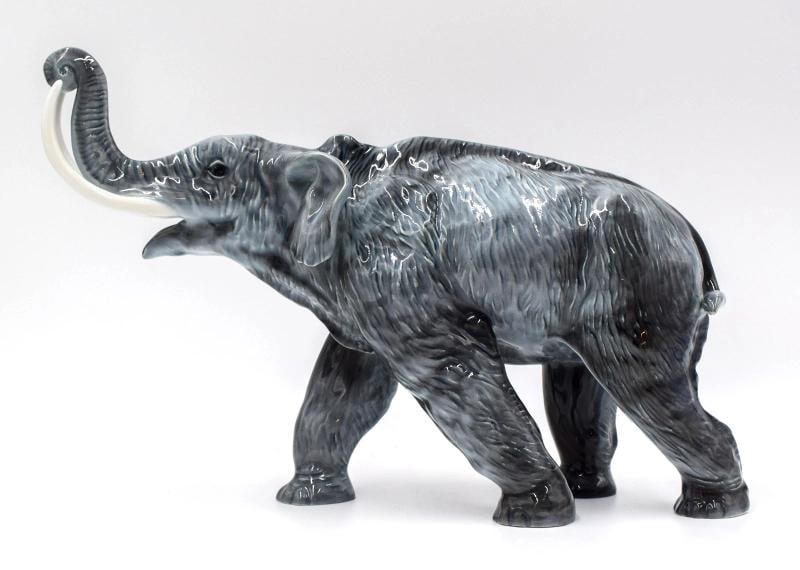 Rare Rosenthal by Norvil, Circa 1930, Large mammoth Elephant #338, Handpainted (1 of 8)
