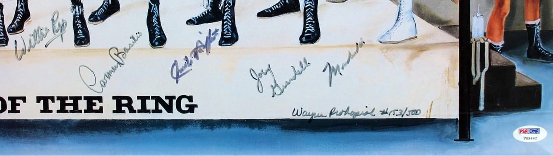 Legends Of The Ring (10 Boxers) Signed 20X33 Litho Muhammad Ali PSA/DNA & JSA - 2