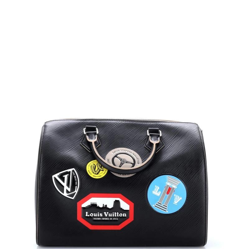 Louis Vuitton Speedy Handbag Limited Edition World Tour Epi Leather 30: Condition: Pre-owned - Good,Brand: Louis Vuitton,Exterior Material: Leather,Style: Satchels,Exterior Color: Black,Department: Women,Size: 30,Accessories: Dust Bag