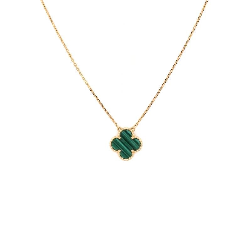 Van Cleef & Arpels Vintage Alhambra Pendant Necklace 18K Yellow Gold: Condition: Pre-owned - Good,Brand: Van Cleef & Arpels,Main Stone: Malachite,Metal: 18K Yellow Gold,Metal Purity: 18K,Style: Pendant,Type: Necklace,Color: Yellow Gold,Material: 18K Yellow Gold, Malachi