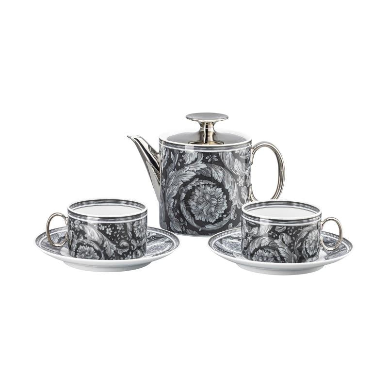 Versace Rosenthal Barocco Haze Tea Set for 2 (2 x Tea Cup & Saucer+Teapot): Condition: New: A brand-new, unused, unopened, undamaged item in its original packaging (where packaging is ...,Brand: Versace,Origin: Rosenthal,Type: Tea Set,Color: Multicolor,Featured Refinements: R