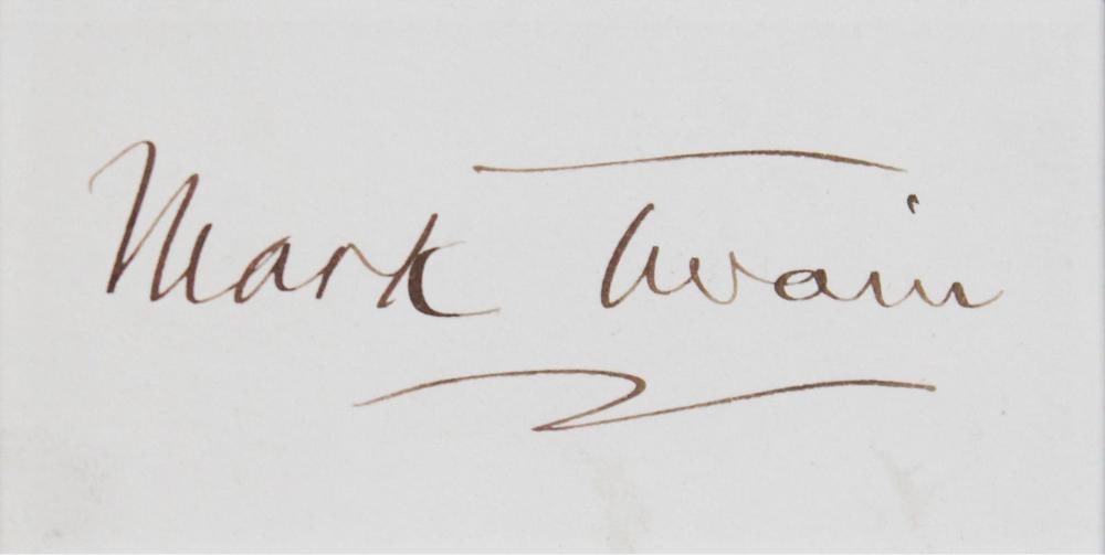 Samuel Clemens Mark Twain Authentic Signed 1.5x3 Cut Signature BAS #AG010055 - 2