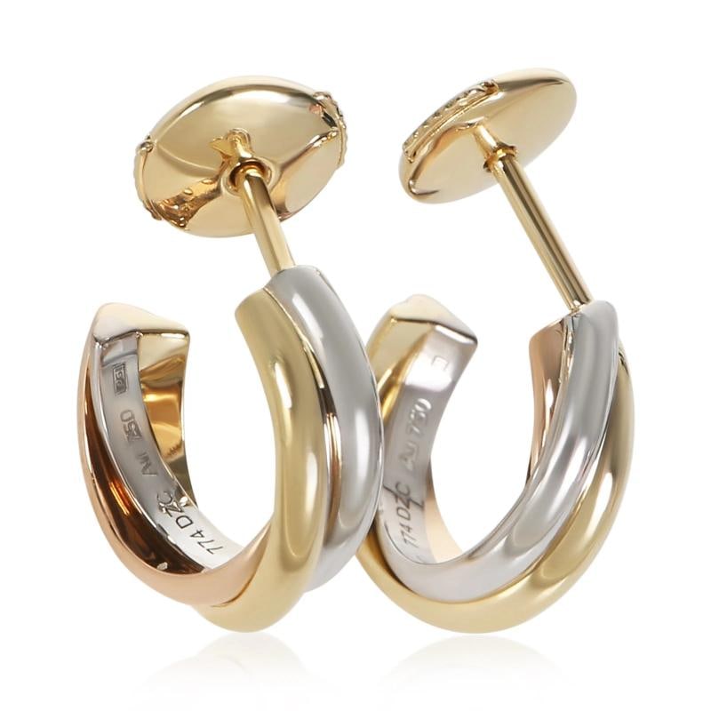 Cartier 3-Tone Gold Trinity Earrings - 2
