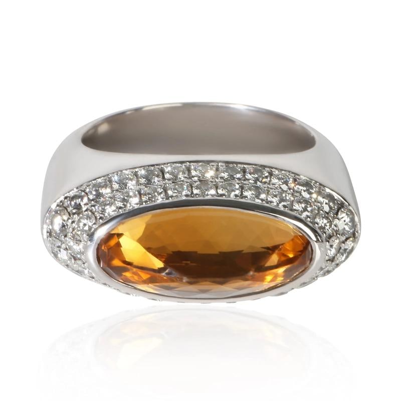 Chopard White Gold Citrine and Diamond Cocktail Ring (1 of 5)