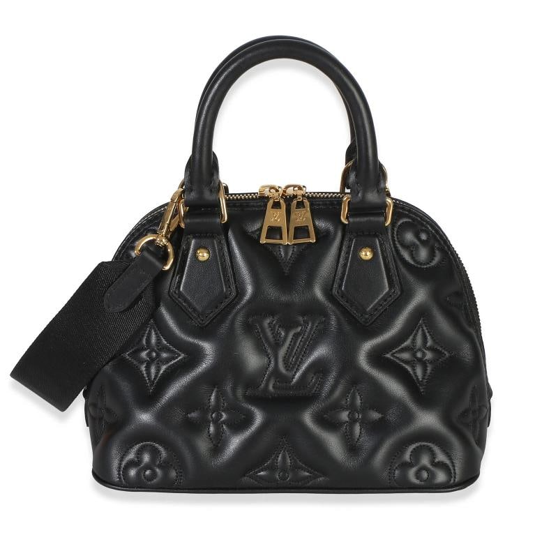 Louis Vuitton Black Bubblegram Calfskin Alma BB (1 of 8)