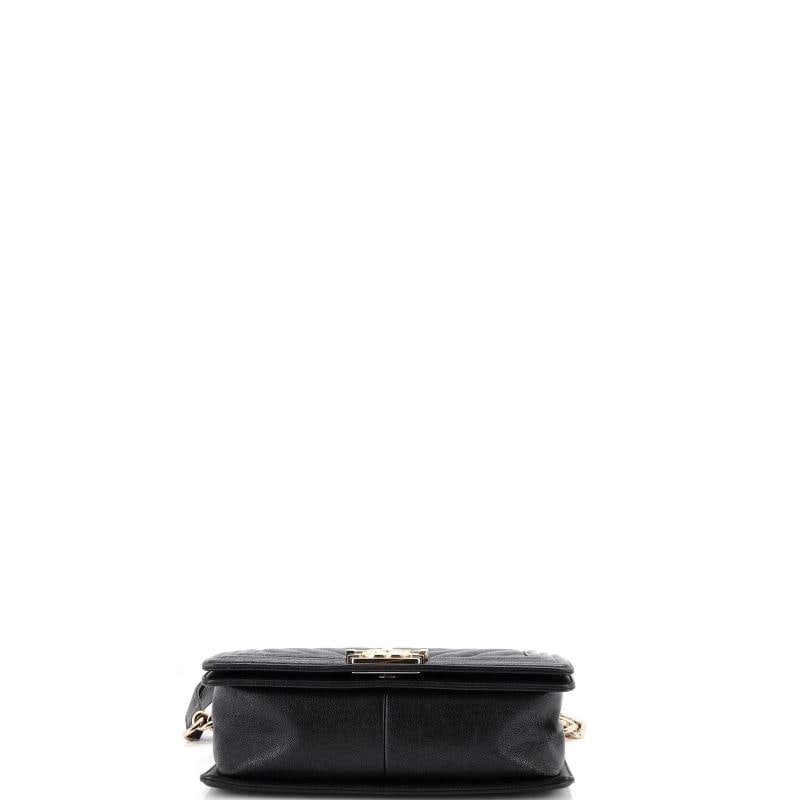 Chanel Boy Flap Bag Chevron Caviar Old Medium - 4
