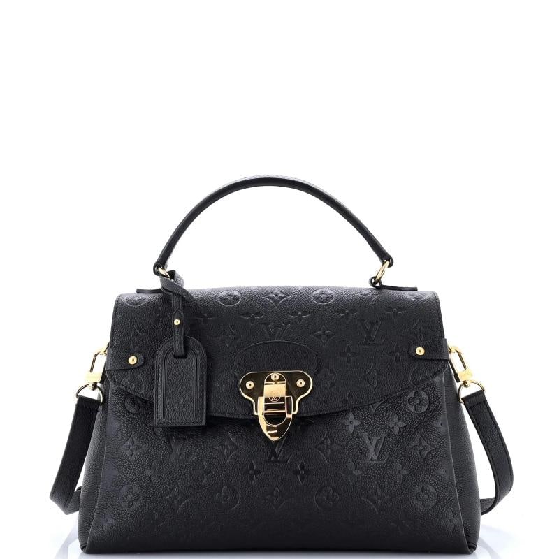 Louis Vuitton Georges Handbag Monogram Empreinte Leather MM: Accessories: Luggage Tag, With Strap Measurements: Handle Drop 4.5", Height 8", Width 12.5", Depth 6", Strap Drop 19". Condition: Pre-owned - Excellent,Brand: Louis Vuitton,Exterior Material: Leather,