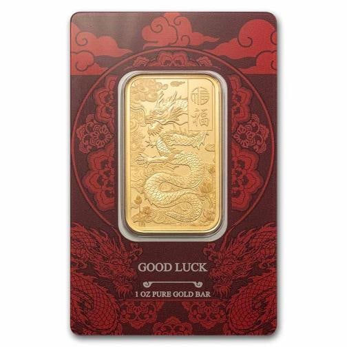 2025 1 oz Gold Bar Ã¢â‚¬â€œ PAMP Good Luck Yellow Dragon ( (1 of 5)