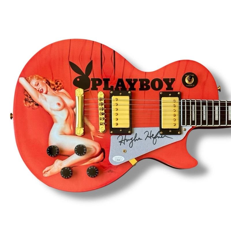 HUGH HEFNER Signed Custom Guitar (JSA LOA) (1 of 4)