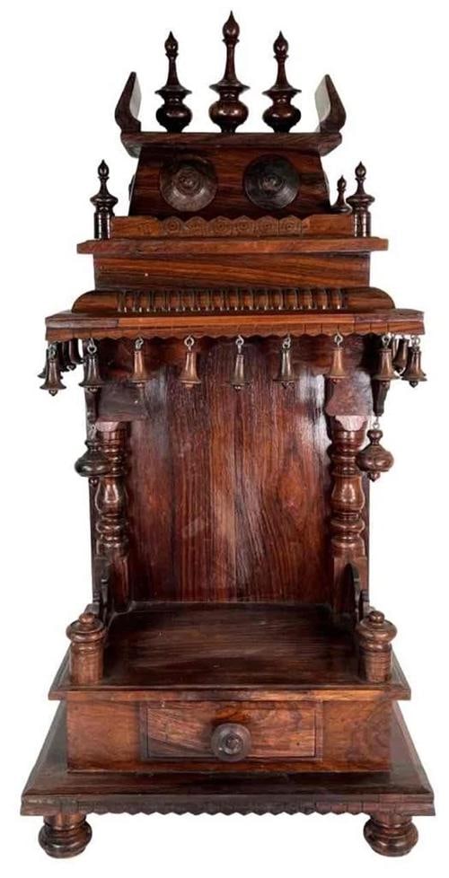Antique Chinese Victorian Rosewood Pagoda Temple Altar Shrine Shelf Cabinet: DIMENSIONS: 28" in height, 13.5" in length, 9-3/4" in length . The piece presents well and is in good antique condition, with minor display wear and patina commensurate with use. The frame has a few