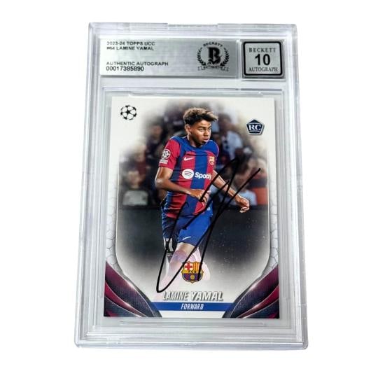 Lamine Yamal Signed 2023-24 Topps UCC Rookie Card (BGS 10 Auto) (1 of 2)