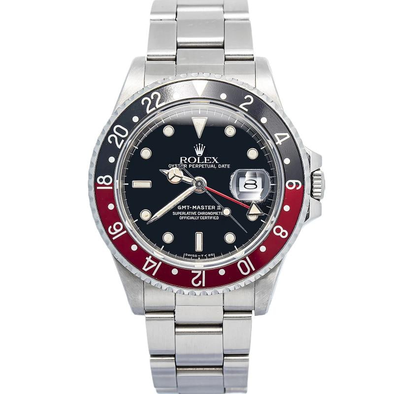 Rolex GMT Master II 16760 Papers Oyster Steel Black Index Auto 40mm (1 of 6)